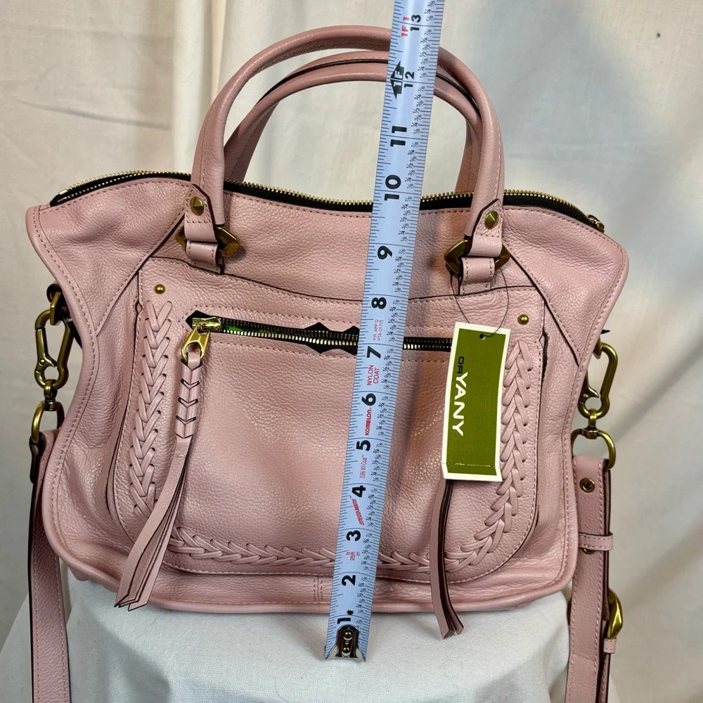 OrYANY Sarah Satchel‎ Antique Rose with Crossbody Strap Pristine Condition